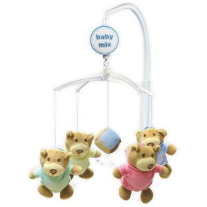 Baby Mix Kolotoč nad postýlku Medvídci a kostka , pr. 36 cm vyobraziť