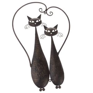 Dakls Kovová dekorácia na stenu Cats, 52 cm vyobraziť