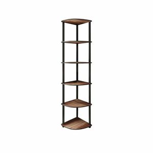 Regál Corner Walnut, 6 polic, M vyobraziť