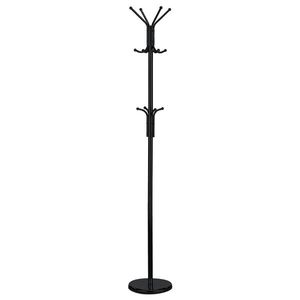 Kovový věšák Viborg chróm, 182 cm, čierna vyobraziť