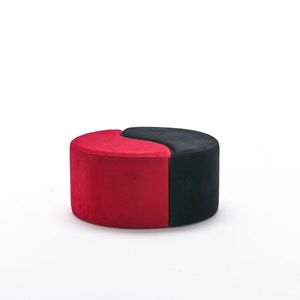 Taburet Alis Puf Red and Black vyobraziť