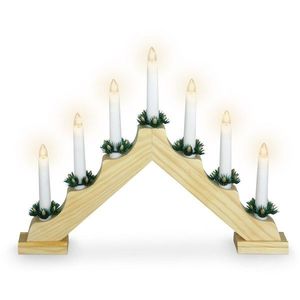 Vianočný svietnik Candle Bridge hnedá, 7 LED vyobraziť