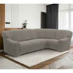Forbyt Napínací poťah na rohovú sedačku Denia svetlosivá, 340 - 540 cm x 60 - 110 cm vyobraziť