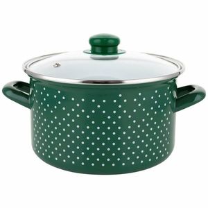 Smaltovaný hrniec RETRO 16 cm, zelená, pr. 16 cm vyobraziť