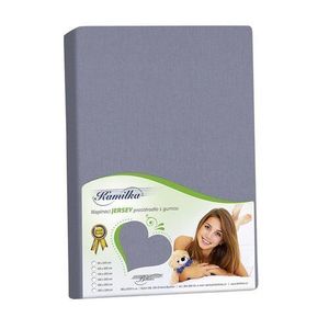 Bellatex Jersey prestieradlo na vysoký matrac Kamilka tmavosivá, 90 x 200 cm vyobraziť