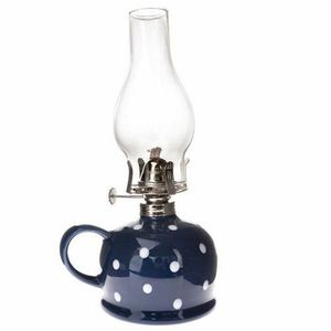 Petrolejová lampa Bodka, 14, 7 x 28 x 11 cm, modrá vyobraziť