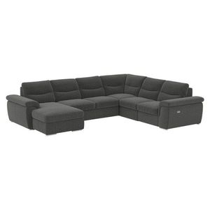 KONDELA Hella Roh U P rohová sedačka u s rozkladom grafit vyobraziť