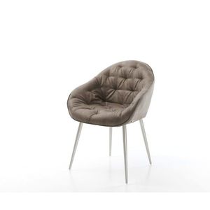 Jedálenská stolička Gaio-Flex mikrovlákno taupe vintage 4-nohá zúžená vyobraziť