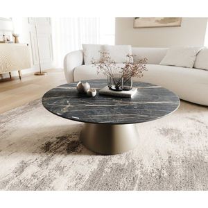 Konferenčný stolík Borna 100x100 cm keramika Laminam®Noir Desir hnedá vyobraziť