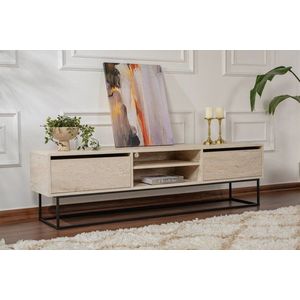 TV stolík Escape 180 -Black, Travertine vyobraziť