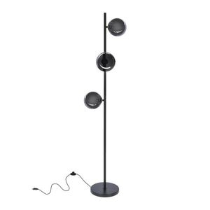 Stojaca lampa Kama čierna+zlatá 3x28W G9 grafitové tienidlo vyobraziť