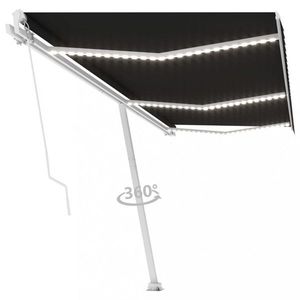 Ručne zaťahovacia markíza s LED svetlom 350x250 cm Dekorhome vyobraziť