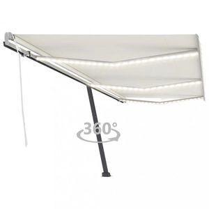 Ručne zaťahovacia markíza s LED svetlom 350x250 cm Dekorhome vyobraziť