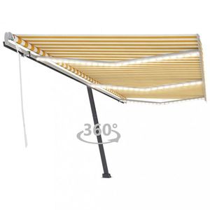 Ručne zaťahovacia markíza s LED svetlom 350x250 cm Dekorhome vyobraziť