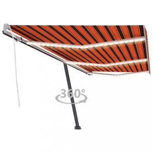 Ručne zaťahovacia markíza s LED svetlom 350x250 cm Dekorhome vyobraziť