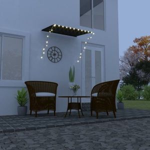 Zaťahovacia markíza s LED svetlom 150x150 cm Dekorhome vyobraziť