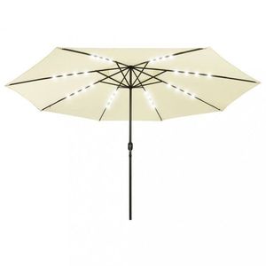 Záhradný slnečník s LED svetlami Ø 400 cm Dekorhome vyobraziť