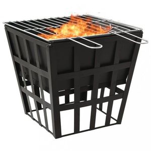 Prenosné ohnisko s grilom čierna Dekorhome vyobraziť
