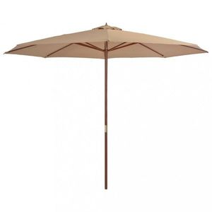 Slnečník Ø 350 cm látka / drevo Dekorhome vyobraziť