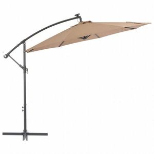 Konzolový slnečník s LED svetlami Ø 300 cm vyobraziť