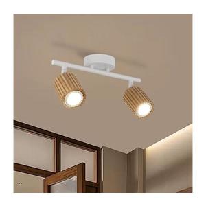 Brilagi - Bodové svietidlo MODERN WOOD 2xGU10/8W/230V drevo/biela BRI381 vyobraziť