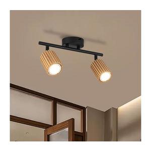 Brilagi - Bodové svietidlo MODERN WOOD 2xGU10/8W/230V drevo/čierna BRI373 vyobraziť