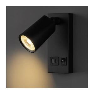 Eurolamp LED Nástenné bodové svietidlo s USB nabíjaním LED/5W/230V čierne 145-22070 vyobraziť