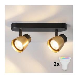 Brilagi - LED RGBW stmievateľné bodové svietidlo NUGGET 2xGU10/6W/230V čierna/zlatá BG3440+2xAI2383 vyobraziť