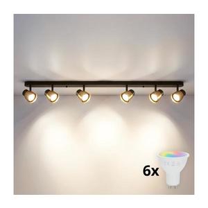 Brilagi - LED RGBW stlmiteľné bodové svietidlo NUGGET 6xGU10/6W/230V čierna/zlatá BG3443+AI2323 vyobraziť