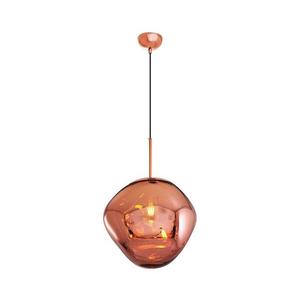 Závesný luster na lanku CRUMPLED 1xE27/24W/230V, priemer 36 cm, medený 414LRC1263 vyobraziť