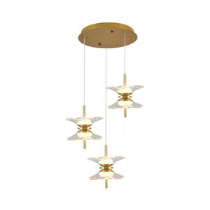 LED luster na lanku BUTTERFLY 6xLED/5W/230V 3000K zlatý 414LRC1358 vyobraziť