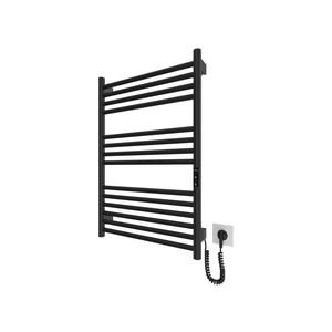 Mario-Radiators Kúpeľňový rebríkový radiátor HF GREENWICH 170W/230V 77x53 cm čierny pravý guľatý 6.1.0302.06.BM vyobraziť