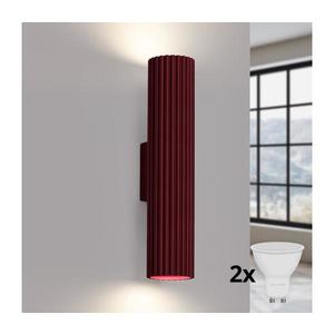 Brilagi - LED nástenné svietidlo CRESTO 2xGU10/10W/230V 30 cm bordové BR.1927 vyobraziť