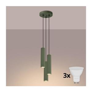 Brilagi - LED závesné svietidlo na lanku CRESTO 3xGU10/10W/230V zelené BR.1614 vyobraziť