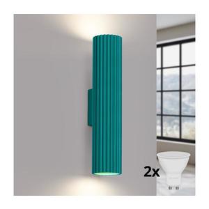 Brilagi - LED nástenné svietidlo CRESTO 2xGU10/10W/230V 30 cm tyrkysové BR.1953 vyobraziť