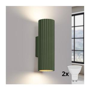 Brilagi - LED nástenné svietidlo CRESTO 2xGU10/10W/230V 20 cm zelené BR.1657 vyobraziť