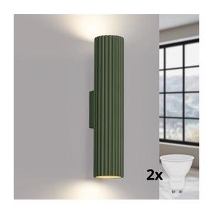 Brilagi - LED nástenné svietidlo CRESTO 2xGU10/10W/230V 30 cm zelené BR.1615 vyobraziť