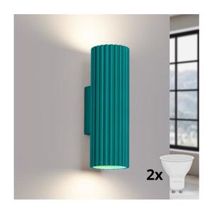 Brilagi - LED nástenné svietidlo CRESTO 2xGU10/10W/230V 20 cm tyrkysová BR.1952 vyobraziť