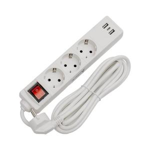 Predlžovací kábel s vypínačom 3Z+2xUSB-A+1xUSB-C 3m SCHUKO biela FL3G3WUSB vyobraziť