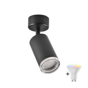 LED RGBW Stmievateľné kúpeľňové bodové svietidlo TURYN 1xGU10/6W/230V IP44 čierne SA1913+AI2383 vyobraziť