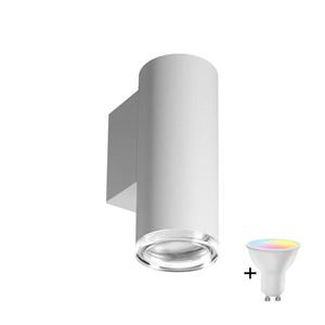 LED RGBW stmievateľné kúpeľňové nástenné svietidlo TURYN 1xGU10/6W/230V IP44 biele SA1907+AI2383 vyobraziť