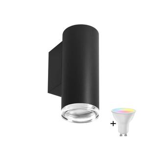 LED RGBW Stmievateľné kúpeľňové nástenné svietidlo TURYN 1xGU10/6W/230V IP44 čierne SA1886+AI2383 vyobraziť