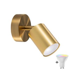 LED RGBW stmievateľné nástenné bodové svietidlo GOLDI 1xGU10/6W/230V zlaté SA2134+AI2383 vyobraziť