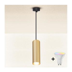 Brilagi - LED stmievateľný luster na lanku SELE 1xGU10/6W/230V čierna/zlatá BG1385+AI2383 vyobraziť