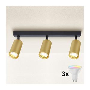Brilagi - LED stmievateľné bodové svietidlo SELE GOLDEN 3xGU10/6W/230V čierna/zlatá BG1007+3xAI2383 vyobraziť