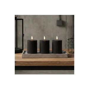 Estilo Home SADA 3× LED sviečok BRILLO LED/2×AA 10 cm čierne + diaľkové ovládanie 5905623255194 vyobraziť