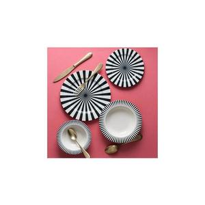24-dielna jedálenská súprava, biela/čierna, porcelán 311MBL1102 vyobraziť