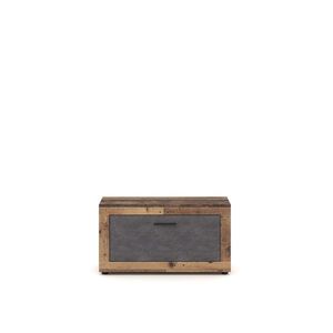 Botník Luna 90 cm dub Matera tmavý/sivý vyobraziť