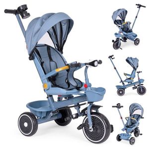 Detská trojkolka - kočík Ecotoys HEAVEN 2v1 modrá vyobraziť