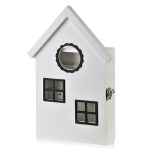 Drevená skrinka na kľúče STACY Cottage 20x6x29, 5 cm biela vyobraziť